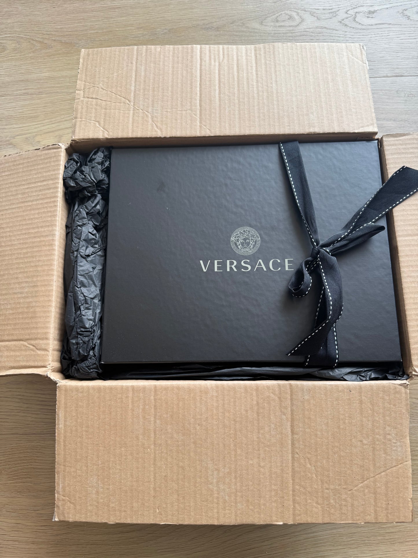 Versace Medusa Chain Leather Ankle Boots – Black